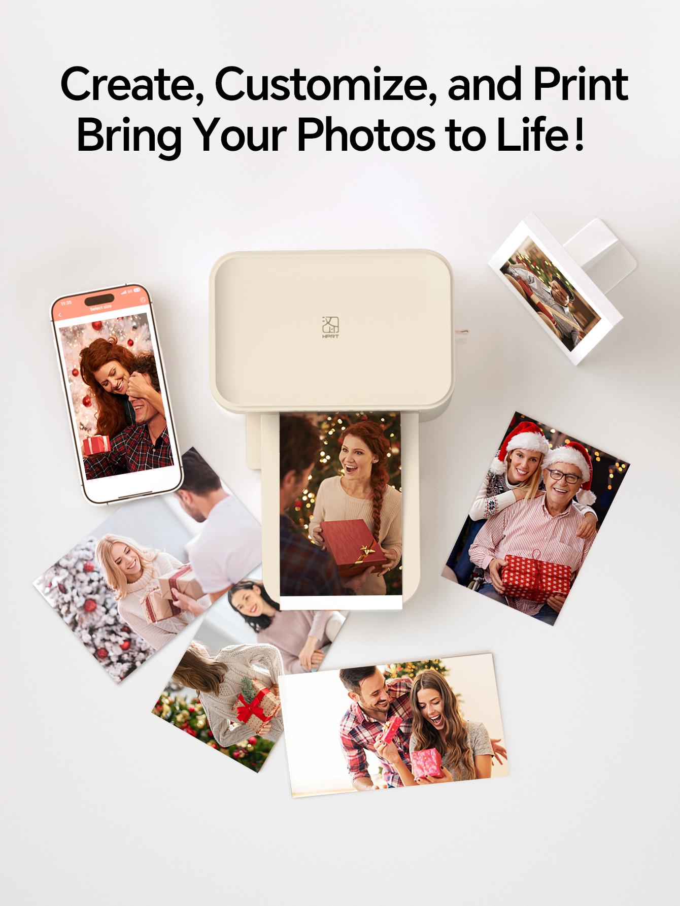 4x6 Photo Printer, Wireless WiFi Portable Printing, Includes 20 Sheets & 1 Ribbon, Compatible with iPhone & Android,GiftedInLove