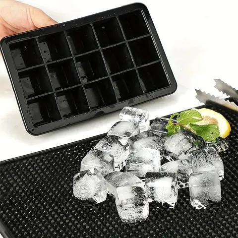 Round Ice Cube Tray with Lid, 1 Count Easy Release Ice Ball Mold, Ice Tray for Chilling Whiskey, Cocktails, Tea, Coffee and Drinks, Whiskey Ice Cubes Mold