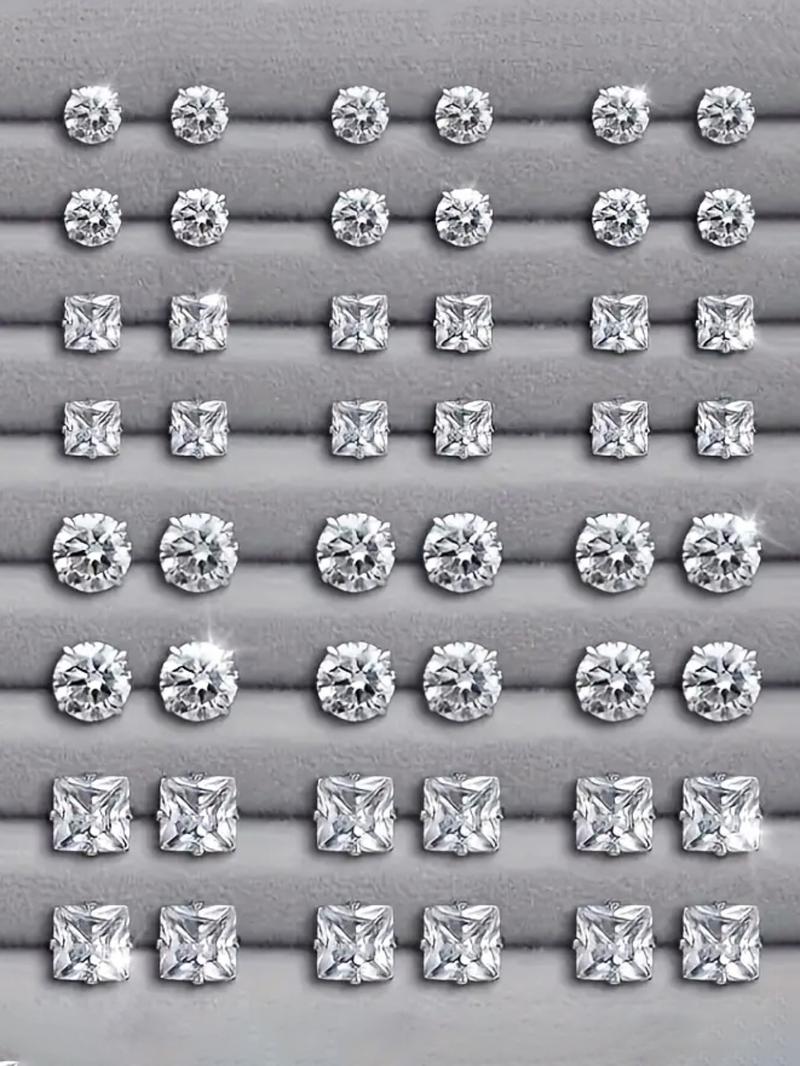 Rhinestone Decorated Stud Earrings Set, Fashionable Jewelry for Women & Men, Trendy All-match & Exquisite Jewelry for Birthday Gift, Ear Studs