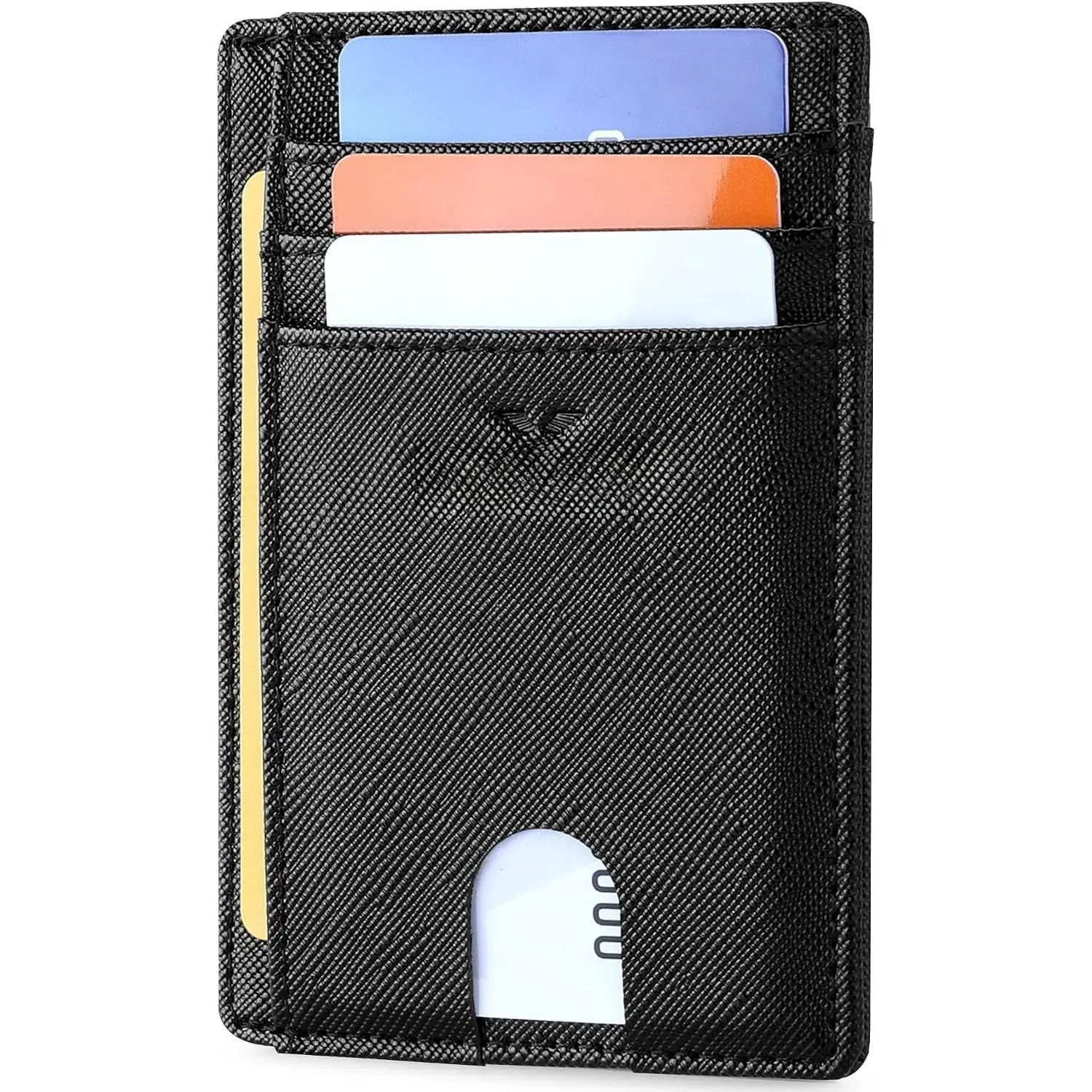 Slim Minimalist Thin RFID Blocking Leather Wallets for Men Women With  Box