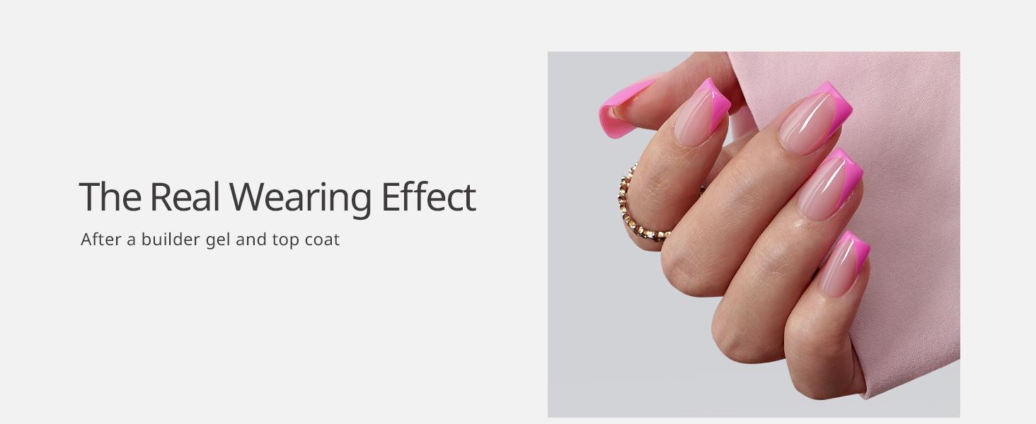 BTArtboxnails XCOATTIPS Press on Nails - 150pcs Pink Short Square or Almond French Tips,Pink Soft Gel False Nail, Soak Off Acrylic Fake Nails Extensions