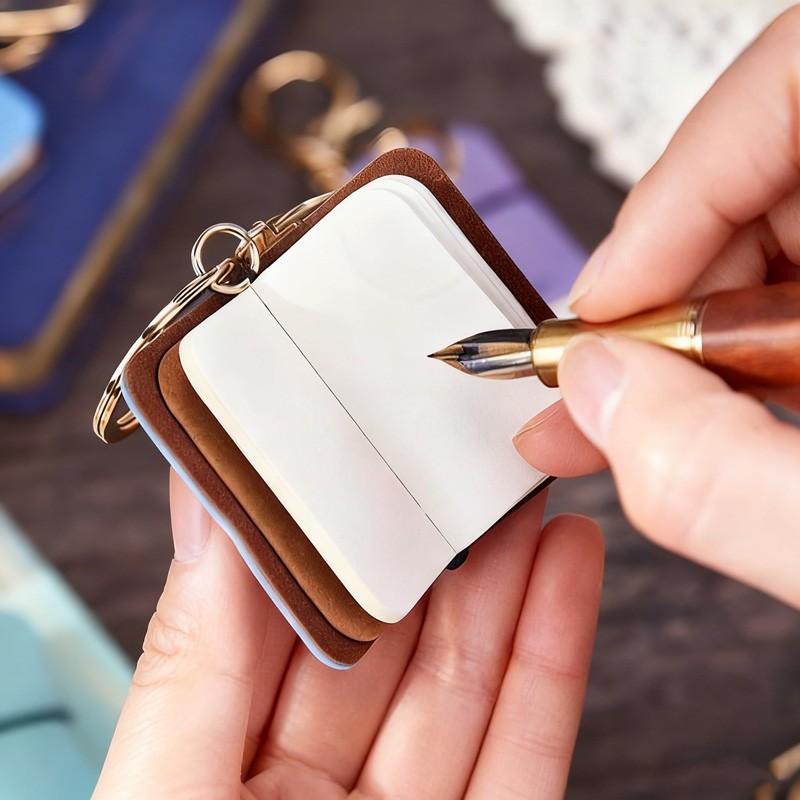 2-Pack PU Soft Leather Stylish Keychains, Mini Portable Hanging Set, Creative Personalized Accessories, Practical Gift Items