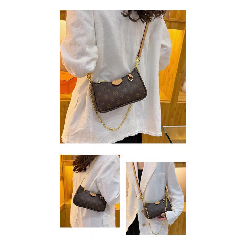 Women's Fashion Bag, Vintage Print Chain, Small Square Bag, Shoulder Bag, Crossbody Bag, Daily Bag, Leather Satchel
