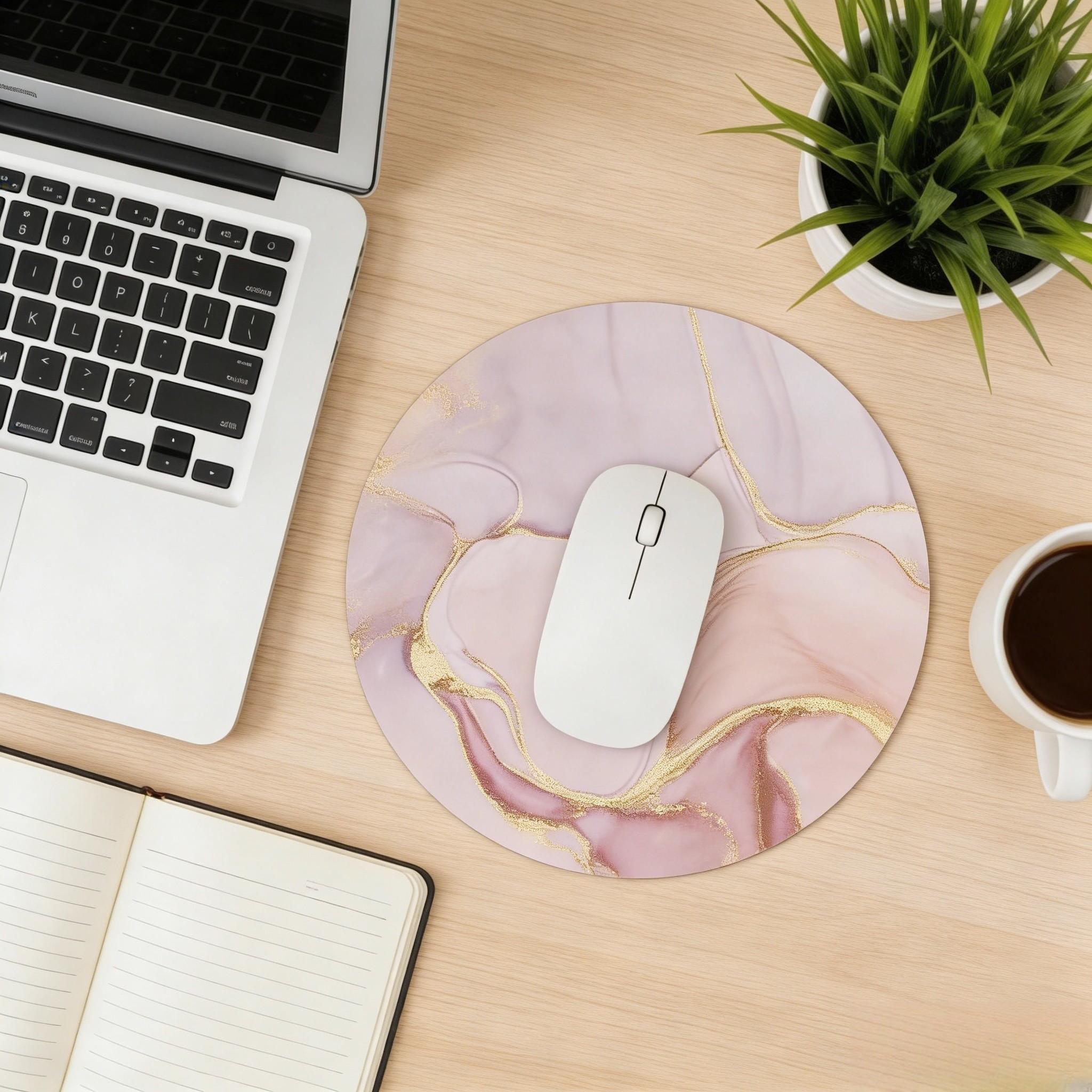 Fashion Cartoon Round Mouse Pad, Non-Slip Rubber Base, Small Desktop Mat for PC/laptop, Gaming/mouse Pad, Gift for Girls/women, 7.87 Inches