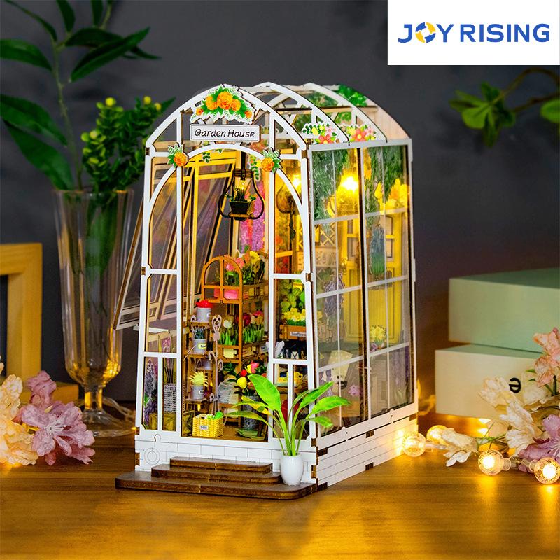 JOY RISING DIY Garden House 3D Puzzle Building Kit Play house - Architectural Model Craft Kit