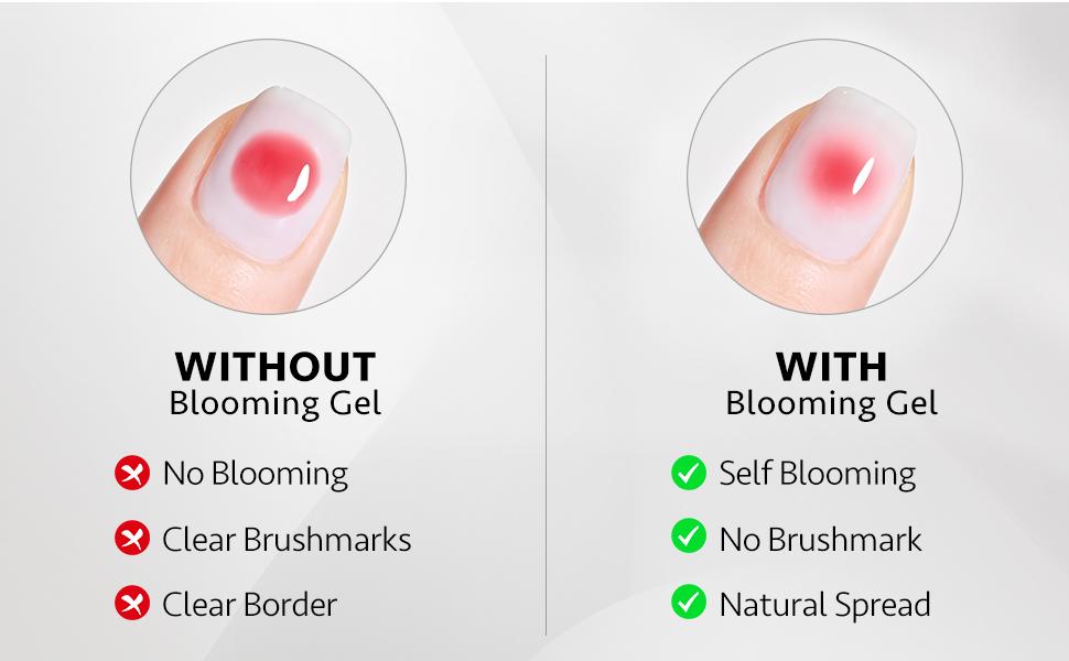 GAOY Nail Blooming Gel, 16ml Clear Blooming UV Gel Nail Polish Holiday Gift Pick, Spreading Effects Soak Off UV Gel for Nail Art DIY Manicure