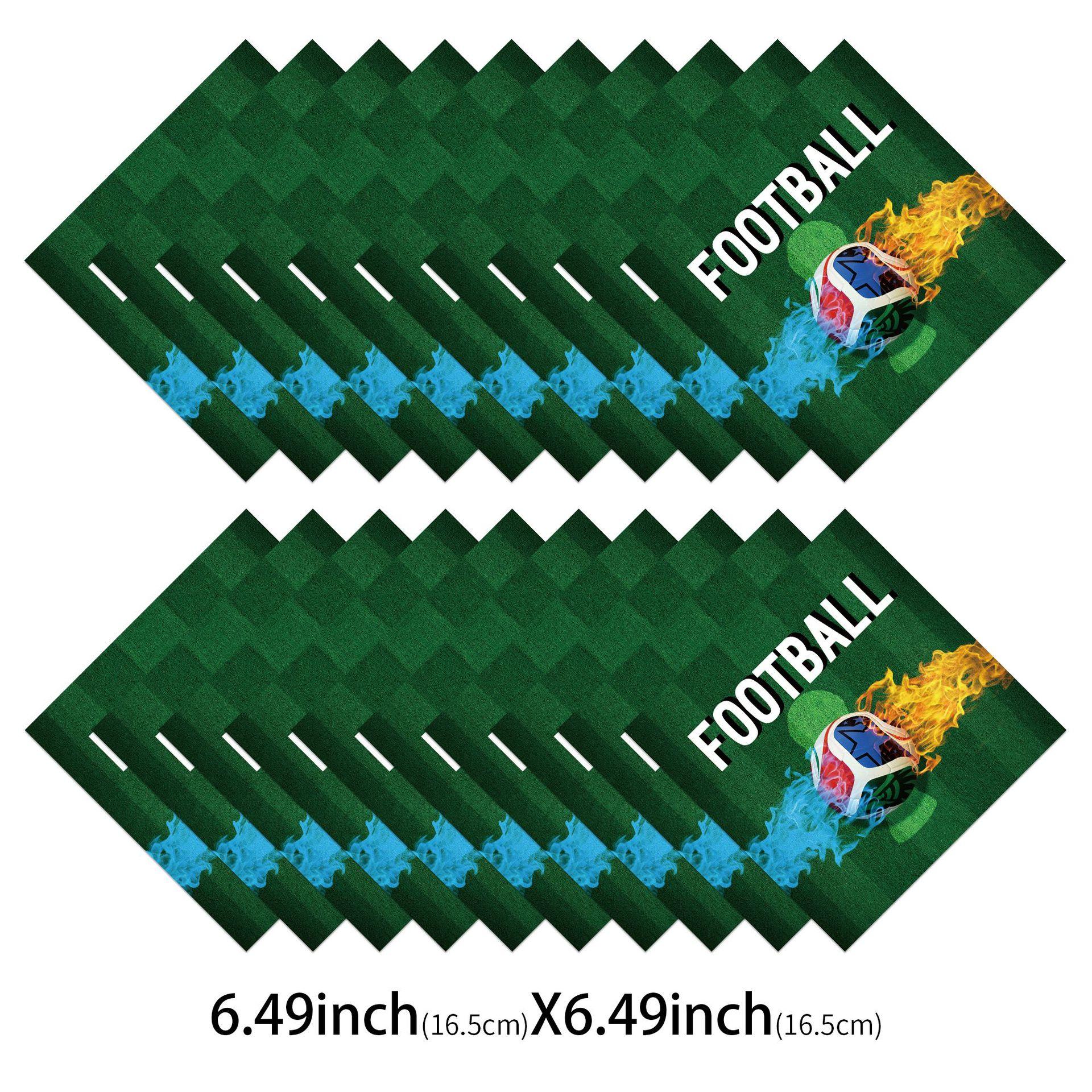 New World Cup football theme party birthday atmosphere arrangement disposable paper plate paper cup paper towel flag tablecloth set