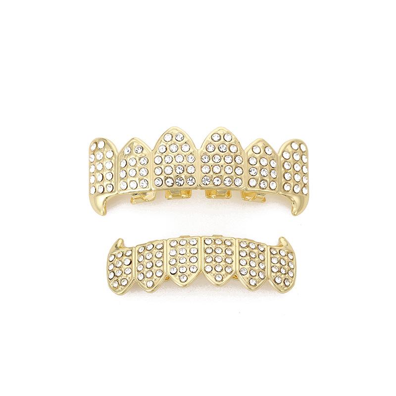 Hip-hop Style Braces for Men and Women 5A Hard Zirconia with Exquisite Inlays Star Model Perfect for Halloween Parties and Tooth Decoration Activities
