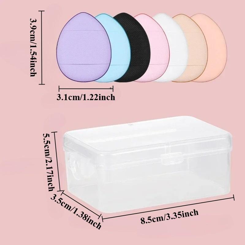 Creamy Makeup Sponge Set, 10 Pcs Mini Foundation Applicator Kit, Portable Finger Brush Storage Box, Compact Beauty Tool