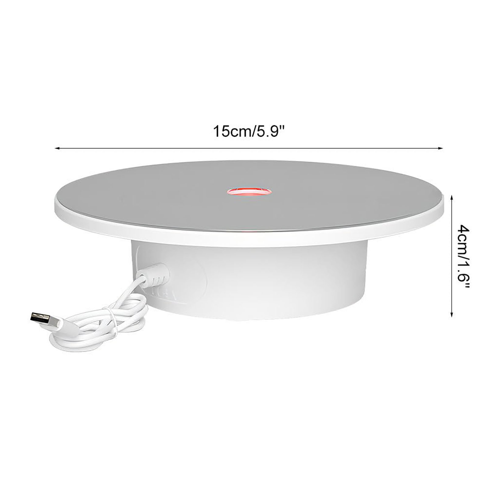 2Pcs 6 Inch 8 Inch The 360° electric rotating display stand, Display Holder, has a diameter of 15 CM 20 CM, The USB electric rotating table rotates clockwise and is suitable for jewelry, lipstick, watches, photography, figurines, live streaming 2Pcs 6 Inch 8 Inch The 360° electric rotating display stand, Display Holder, has a diameter of 15 CM 20 CM, The USB electric rotating table rotates clockwise and is suitable for jewelry, lipstick, watches, photography, figurines, live streaming