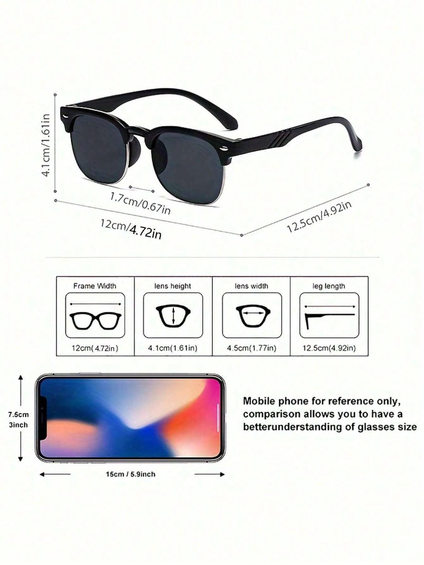 Classic Teenager Glasses Set of 2, Colorful Lenses, Casual Versatile, Suitable for Beach and Parties, Unisex Kids Eyewear