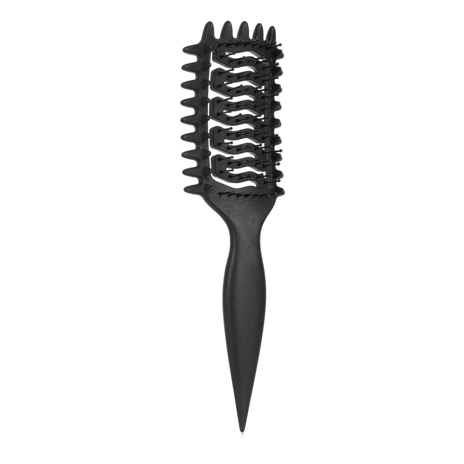1 Piece Curly Hair Brush, Hollow Comb with Nylon Bristles and Abs Handle, Suitable for All Hairstyles, Dry and Wet Use, Hair Styling Tool