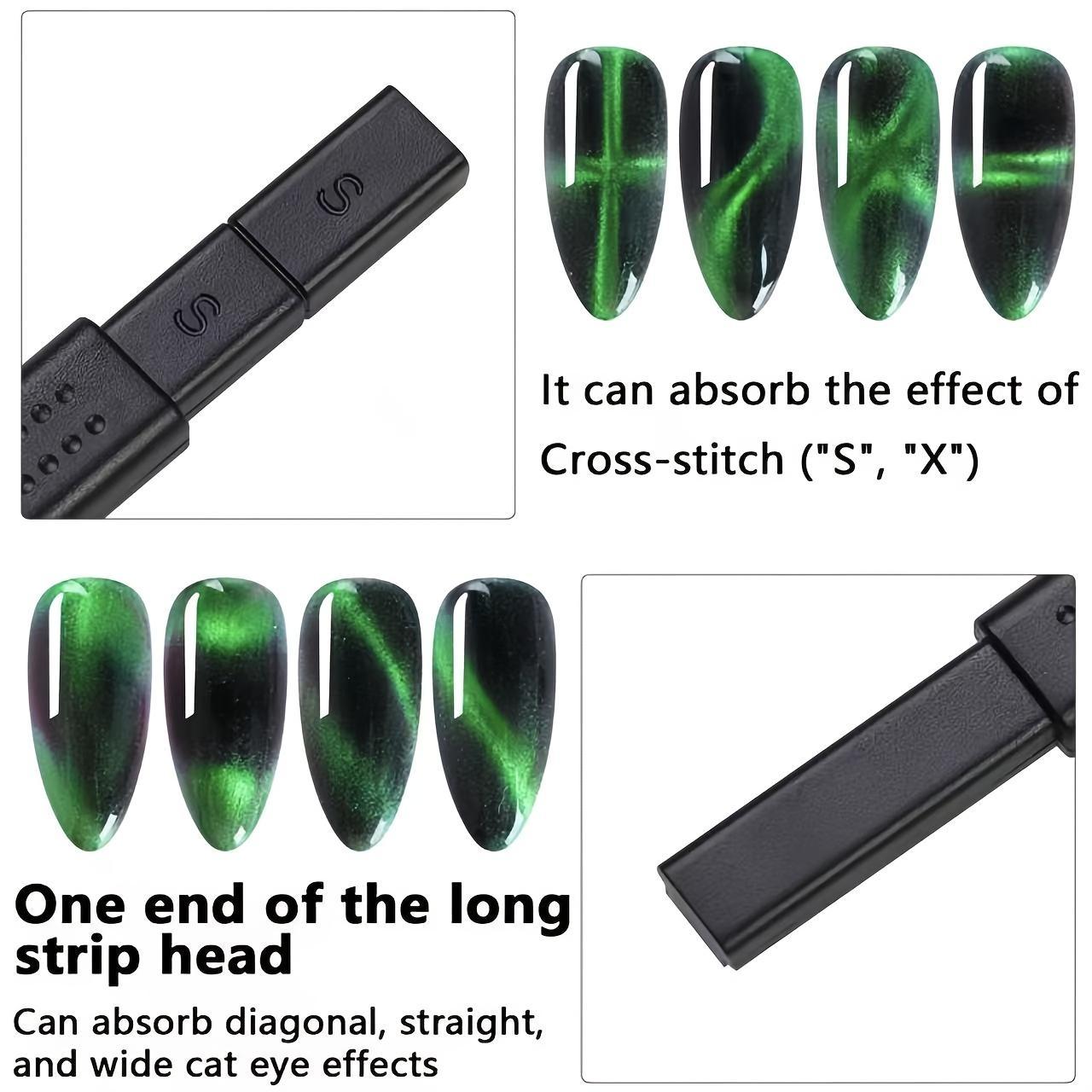 13-Piece Nail Polish & Gel Magnet Set, Nail Art Set, Complete Salon Kit for Cat Eye French Manicure, Professional Beauty Tools for Salons & Home Use