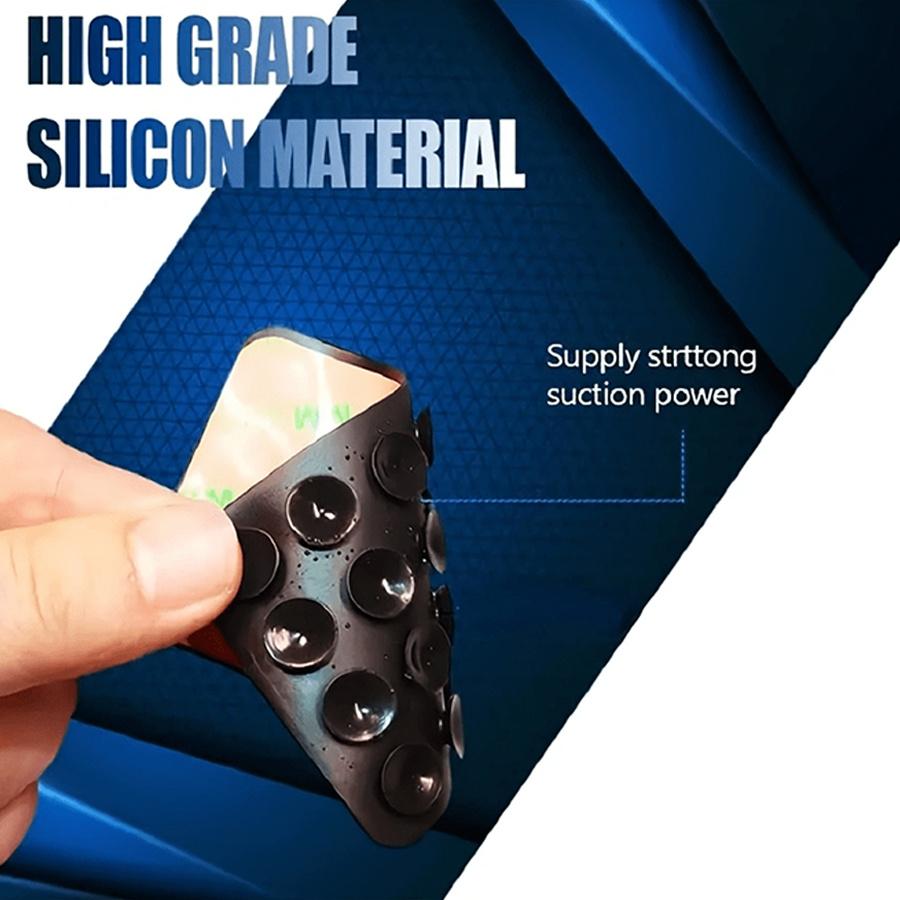 10Pcs Silicone Suction Pad For Mobile Phone Fixture Suction Cup Backed Adhesive Silicone Rubber Sucker Pad For Fixed Mount Accessories Cellphone