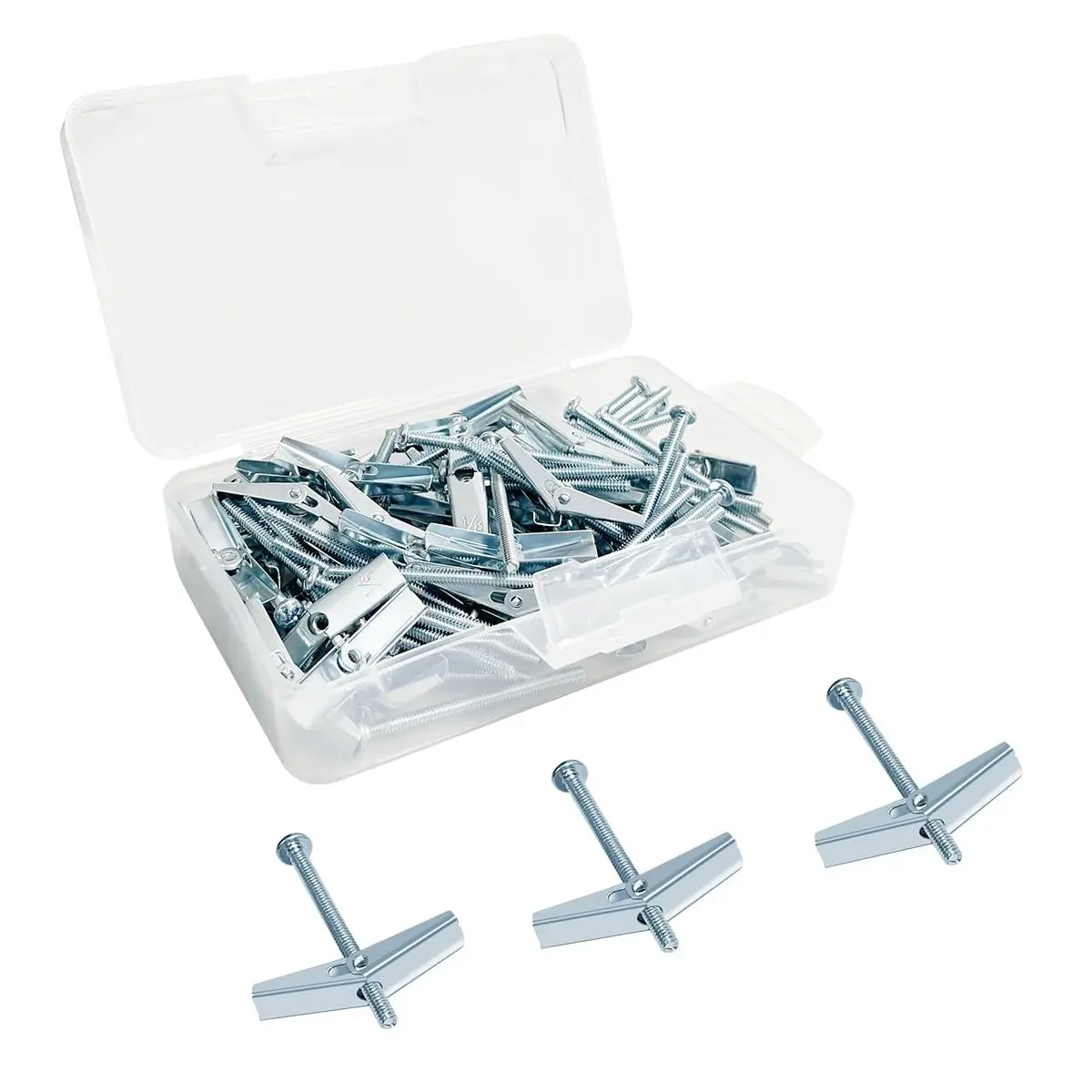 50 Pack 1/8 x 2 Inch Toggle Bolts with Wing Nuts for Hanging Heavy Items on DrywallGift