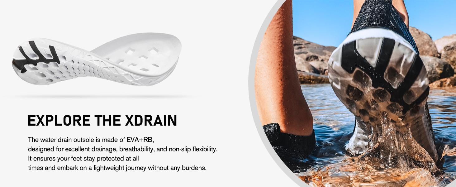 ALEADER Men's Breathable Quick-Drying Watershoes Classic Non-Slip Barefoot Shoes for Outdoor Beach Swimming Kayak Surfing