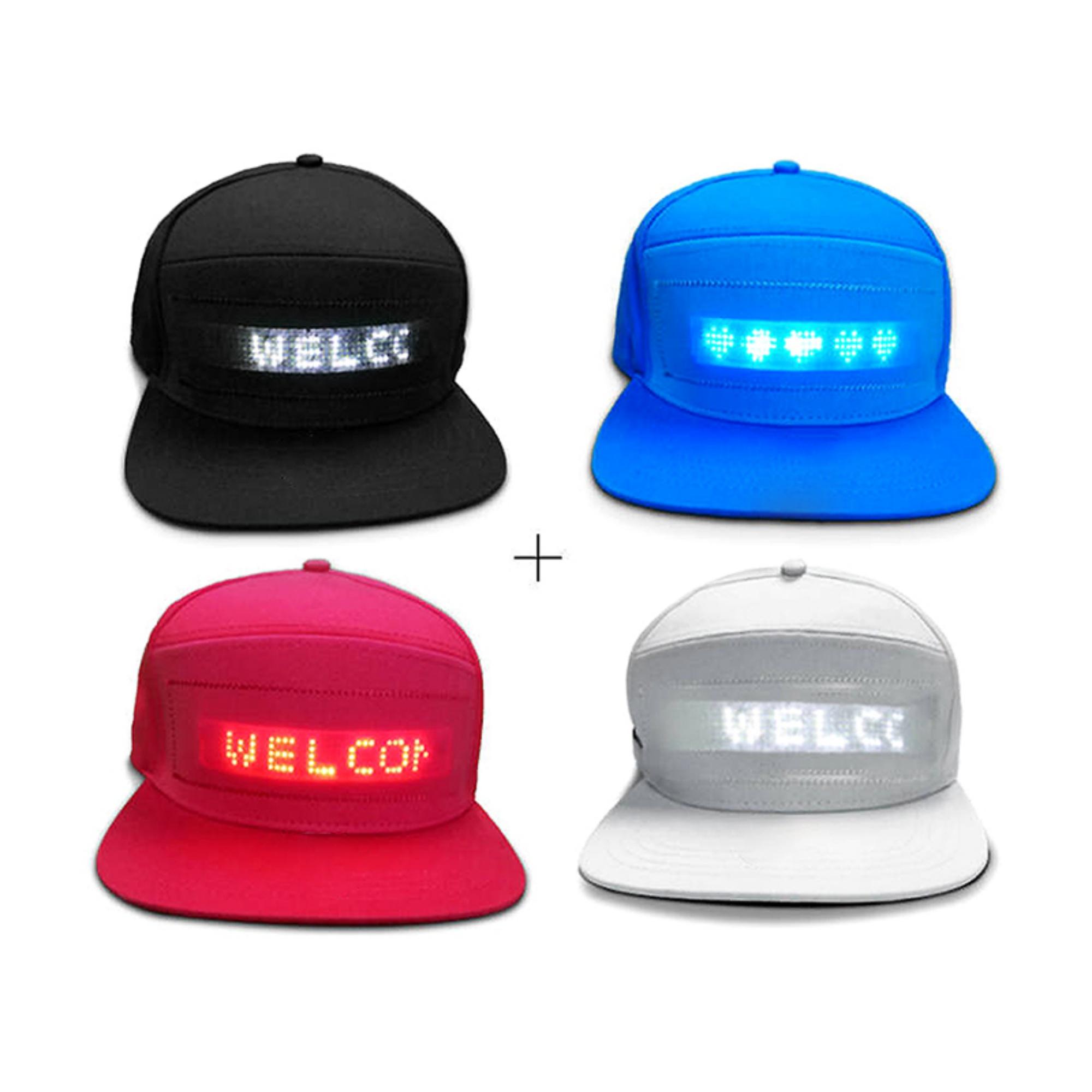 LED Hat with Customizable Image & Text, Bluetooth-compatible Controlled LED Display, Perfect for Parties, Advertisements, Festive Celebrations, Customizable Hats