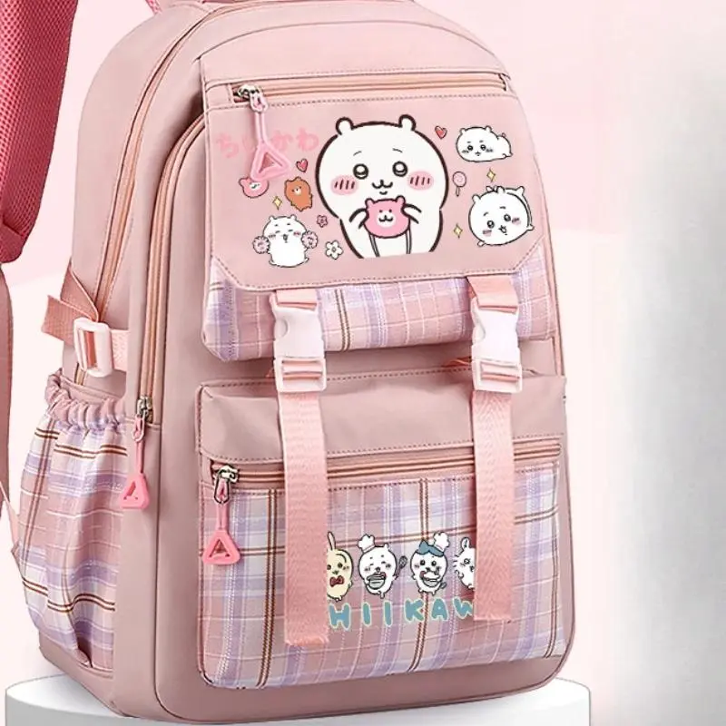 Anime Cartoon Kawaii Chiikawa Primary School Students Schoolbag Grades 3 To 9 Shoulders Large Capacity Good Looks Easy To Store
