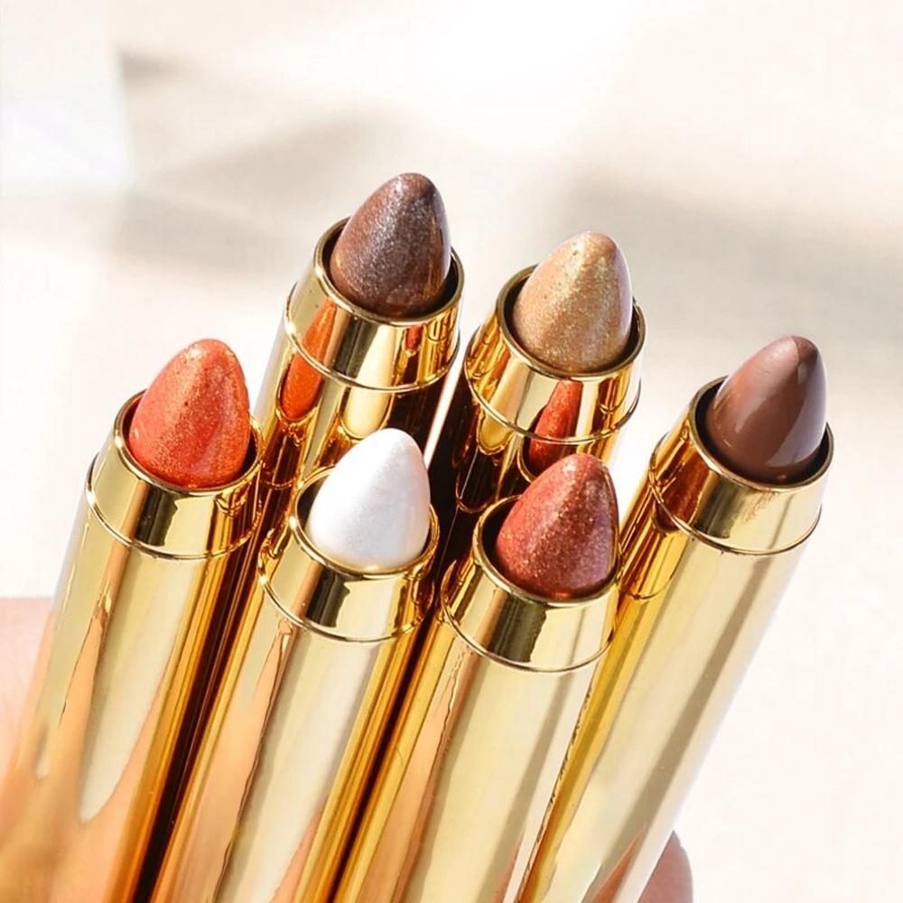 Long-lasting long-lasting shining eyeshadow pen, single-pack waterproof glitter and matte eyeshadow pen, high saturation eyeshadow stick, colorful eye makeup products, beauty supplies
