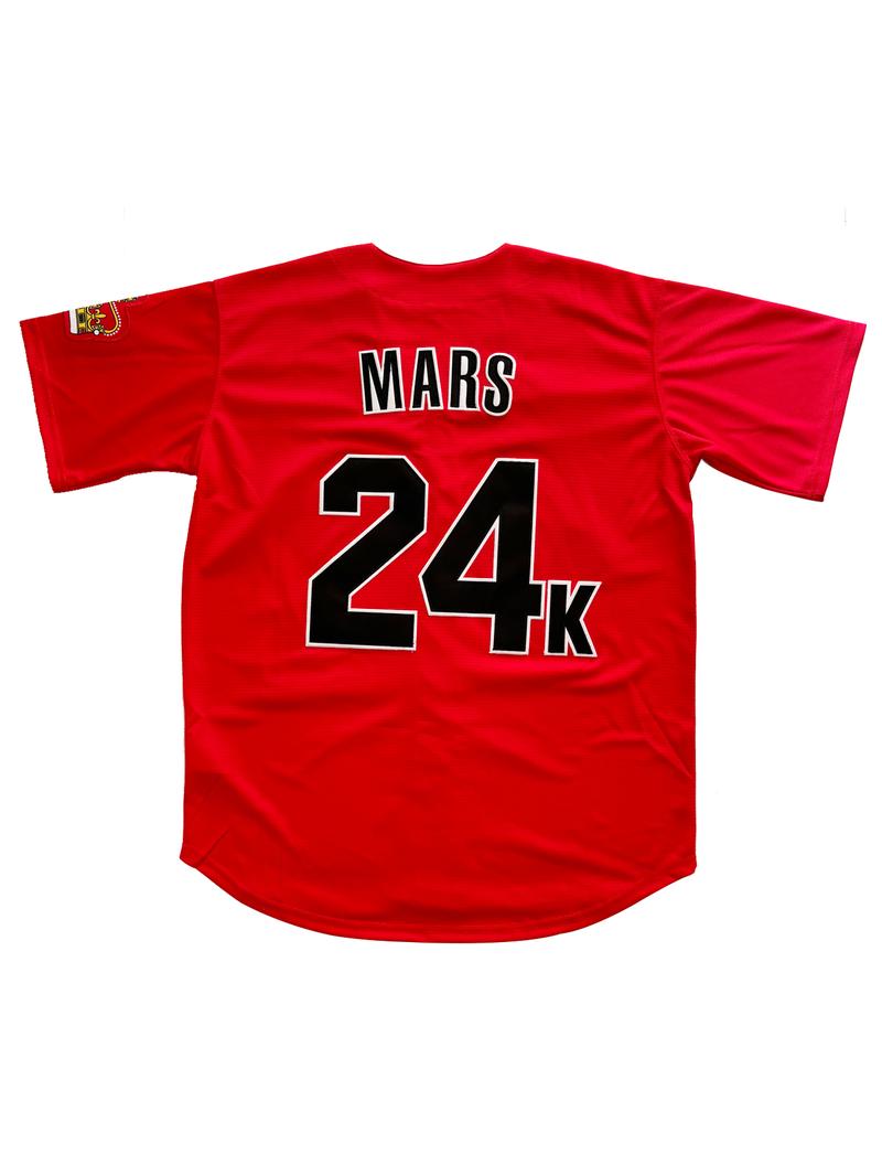 Hooligans 'Mars' 24K Baseball Jersey Men White Red Embroidery Festival Shirts Gift Party S~3XL