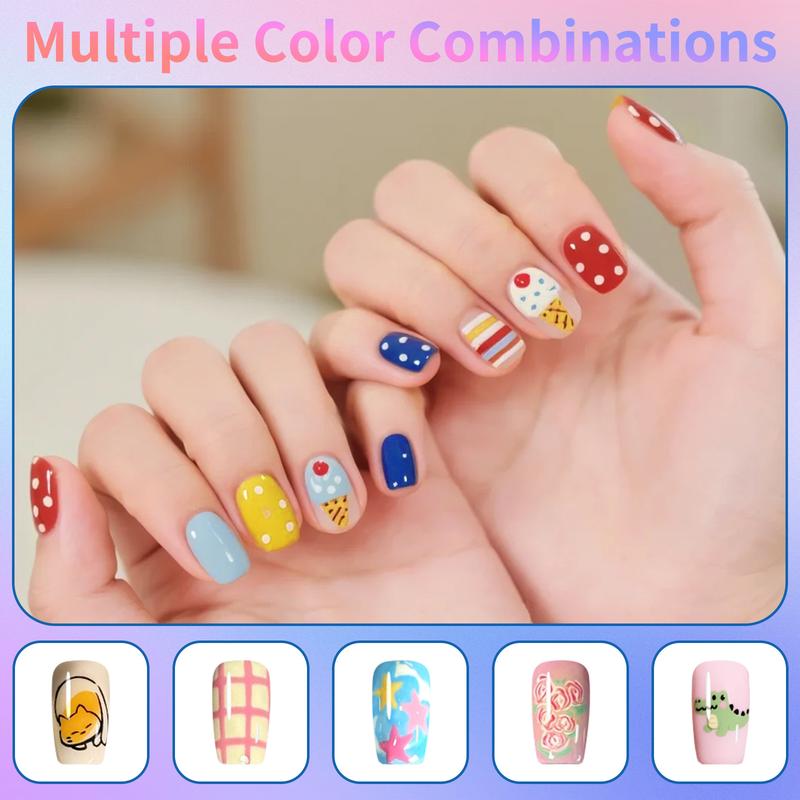 24 Color Nail Art Pens Set, Quick-Dry Nail Paint Markers, Doodle Pen Kit, Christmas Gift, Manicure Drawing Flower Pens