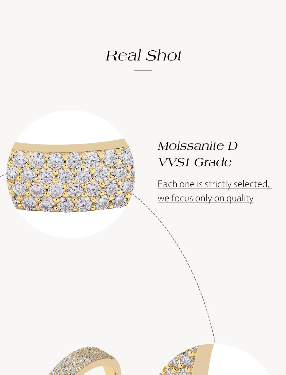 All Synthetic Moissanite Ring D Color 0.75CT Wedding Band Daily Party Wear Fine Jewelry Gift R223 SpringStatements