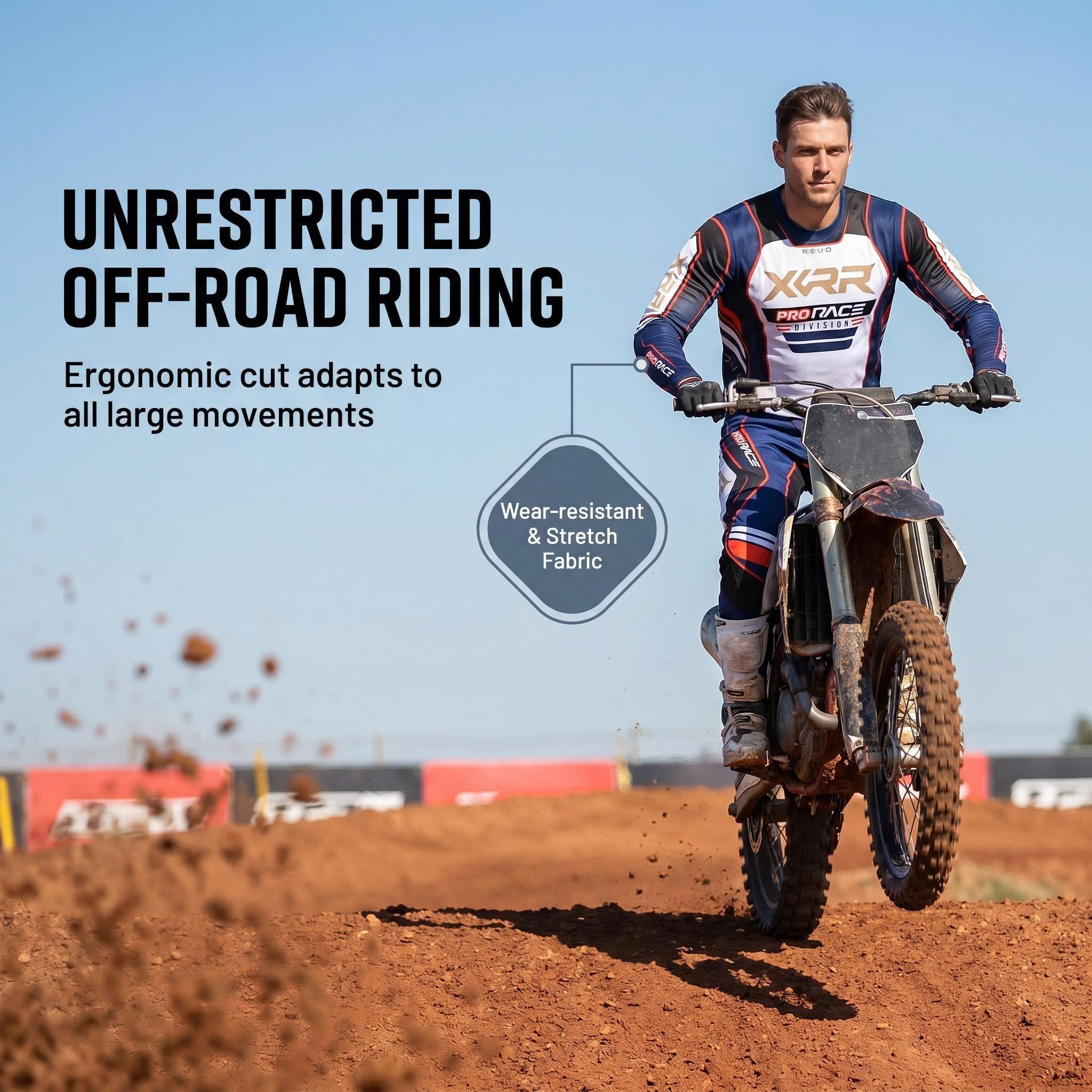 XCRR Jersey and Pants Combo Motocross Enduro Offroad MX MTB DH Riding Dirt Bike Downhill Racing Adult Sports Gear Set Sports Clothing