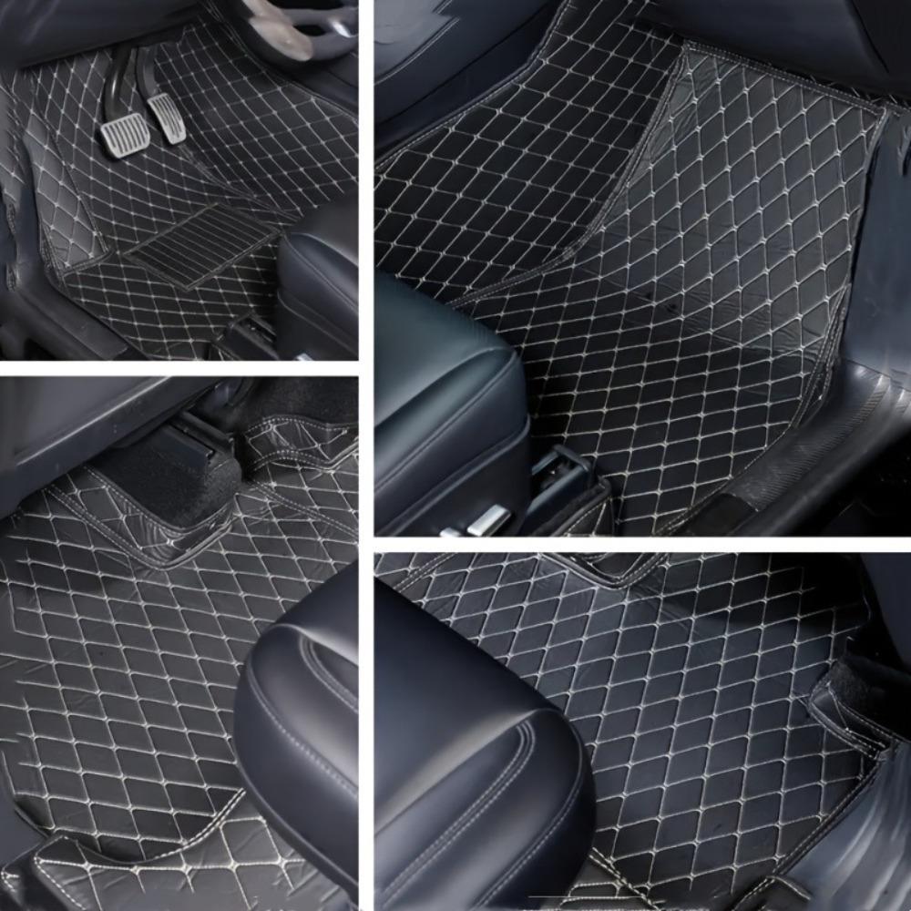 FOR Toyota Tacoma 2005–2015  Model Year PU Leather Full-Coverage Car Floor Mats, Left-Hand Drive [Exquisite Embroidery] Car Floor Mats, All-Weather Use, Modern Car Accessories, Car Floor Liners, Car Accessories