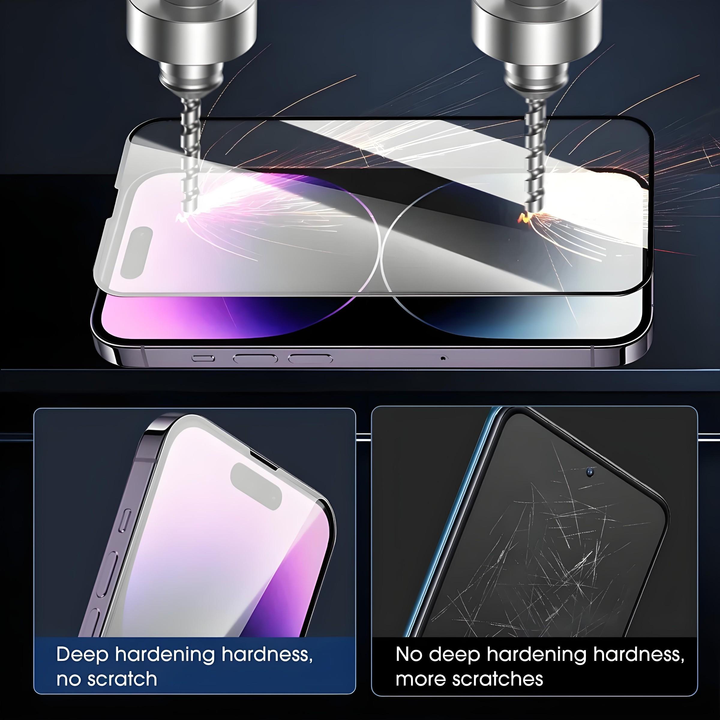 Suitable for iPhone 17 Pro Max/16 Pro/15 Plus/14/13/11/12 MINI series, high-definition transparent screen protector (3-piece set), easy to install, scratch-resistant and durable, with a hardness of 9H