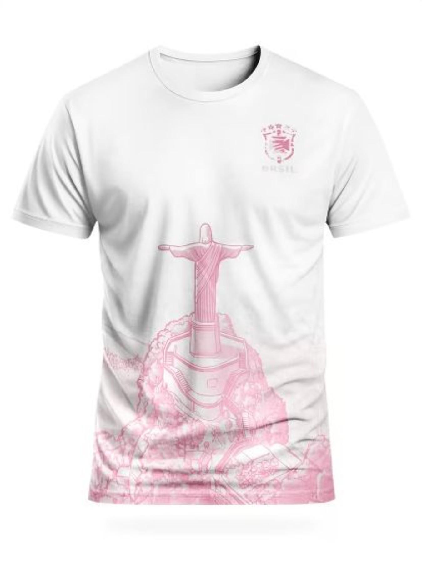 Brazilian Style Men's Soccer Jersey and T-Shirt, Comfortable Breathable Outdoor Sports T-Shirt, Sporty Slim-Fitting Jersey, Geometric Pattern