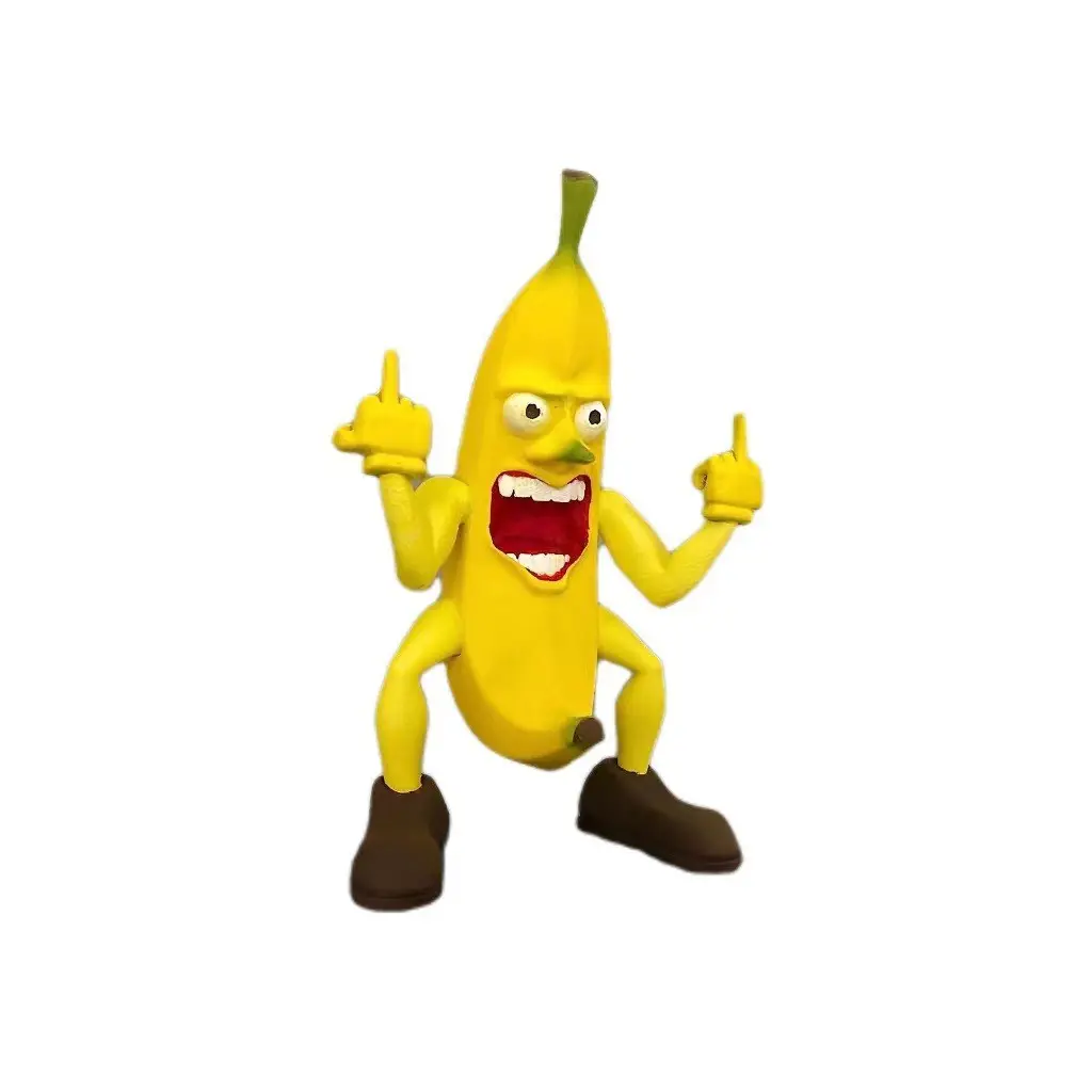 Funny Middle Finger Resin Figurine, Banana Turtle Gorilla Avocado Novelty Desktop Prank Decor Gift