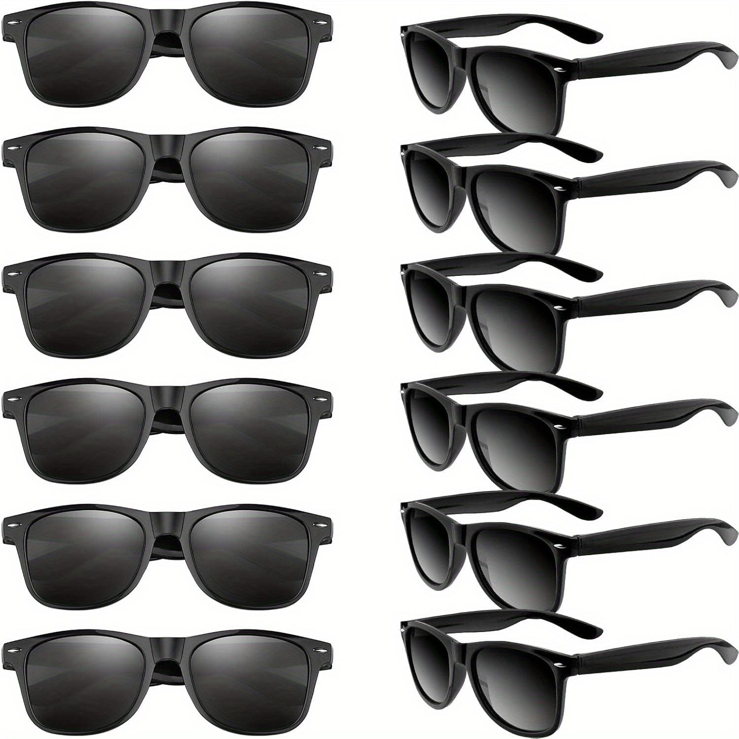 13pcs Men's and Women's Black Large Frame Mi Nail Glasses, Party Glasses, Suitable for birthdays, events, lightweight and fashionable party gifts