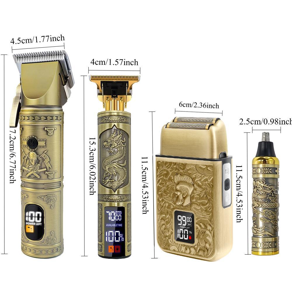 Professional Hair Clipper Kit, 1 Set Electric Hair Trimmer with Limited Comb & Storage Bag & Cleaning Brush, Great for Men Stylists Barber Barbershop, Cordless Hair Clipper