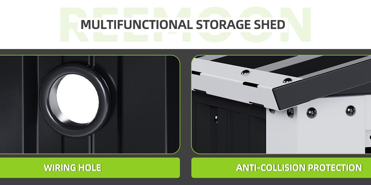 Outdoor Storage Shed, Metal Garden Shed - Tool Storage Sheds  Waterproof Outside Storage Building for Backyard, Patio(3’'*3'')