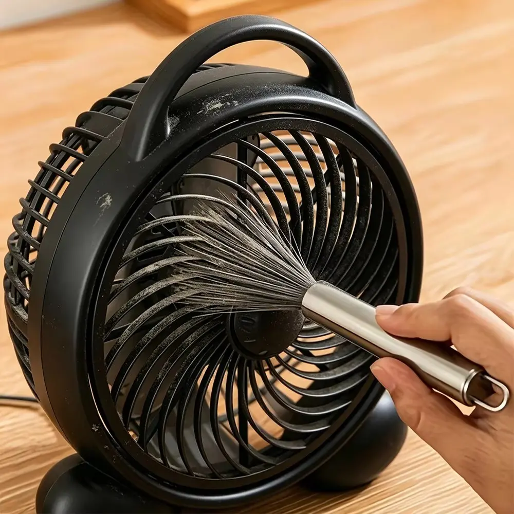 2-Pack Stainless Steel Gap Cleaning Brushes, Multi-Functional Dust Removal Brush, Ideal for Keyboard, Fan, Stove, Car Ac Vents, Handheld Mini Tool
