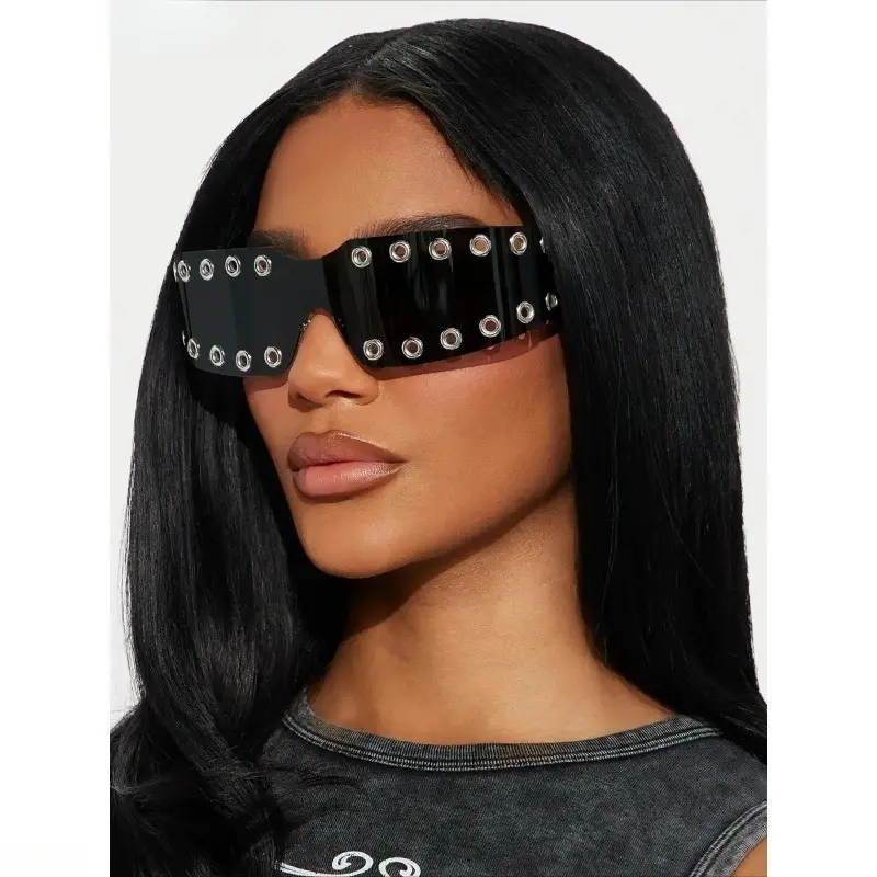 Unisex Y2K Frameless Cyberpunk Sunglasses, Trendy Streetwear Eyewear for Party, Travel, Vacation, Photoshoots & Daily Events