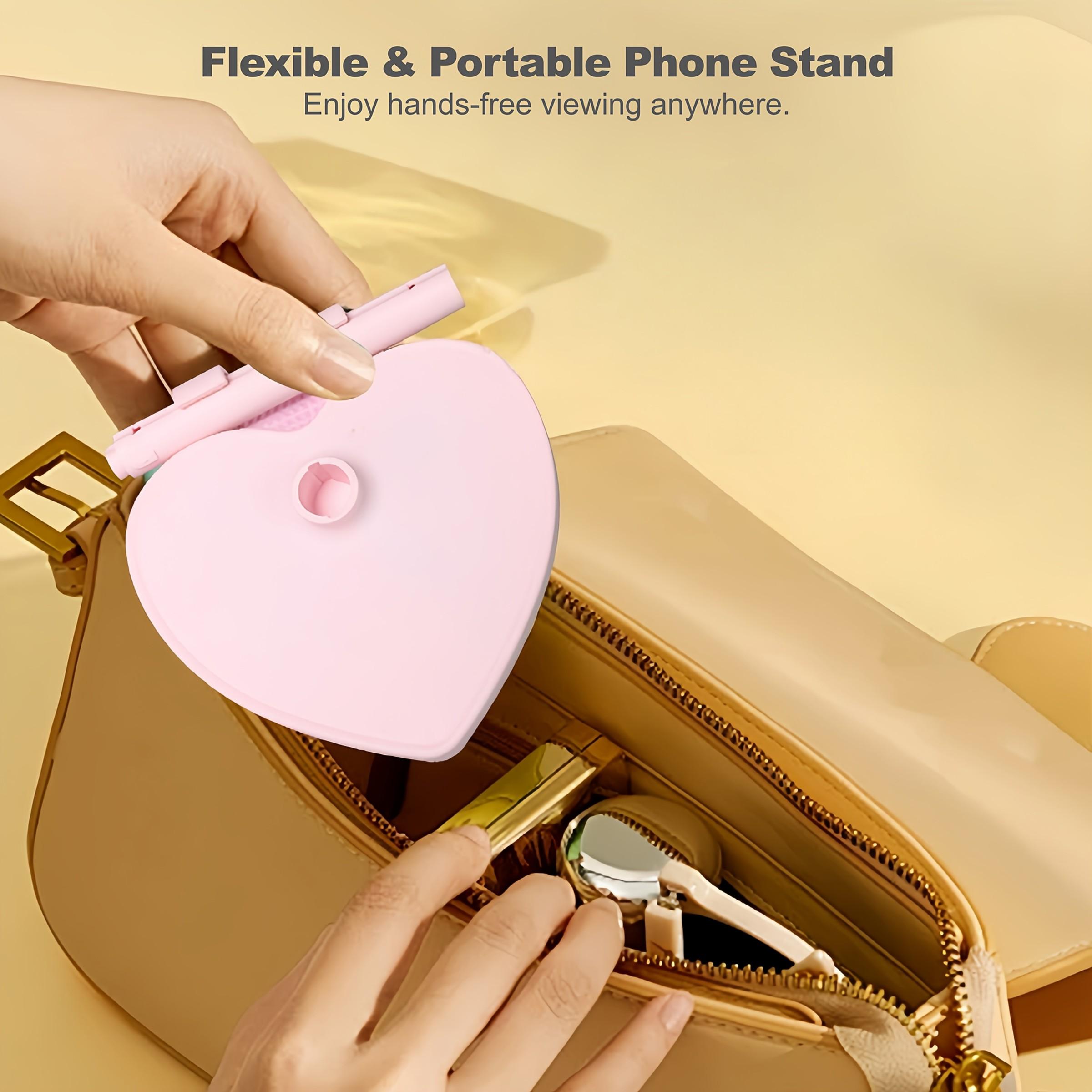 Romantic Heart Phone Stand Extensible, Perfect Gift for Valentine's Day, Fashion Desktop Decoration, Portable Non-Slip, Multi-Scene Use, Phone Holder