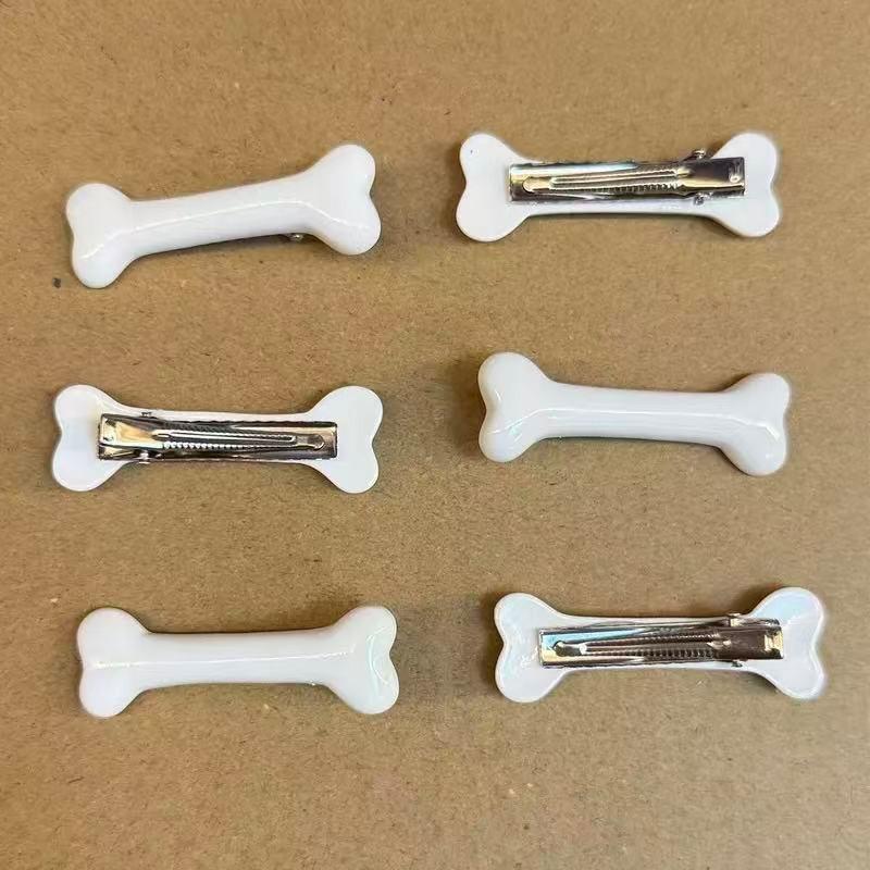 6 pcs  Bone-Shaped Hair Clips, Cute Sweet Lolita Duckbill Clip, Creative Versatile Side Bangs Hair Accessory, Hair Clip Set, Gifts for Granddaughter, Daughter, and Good Friend