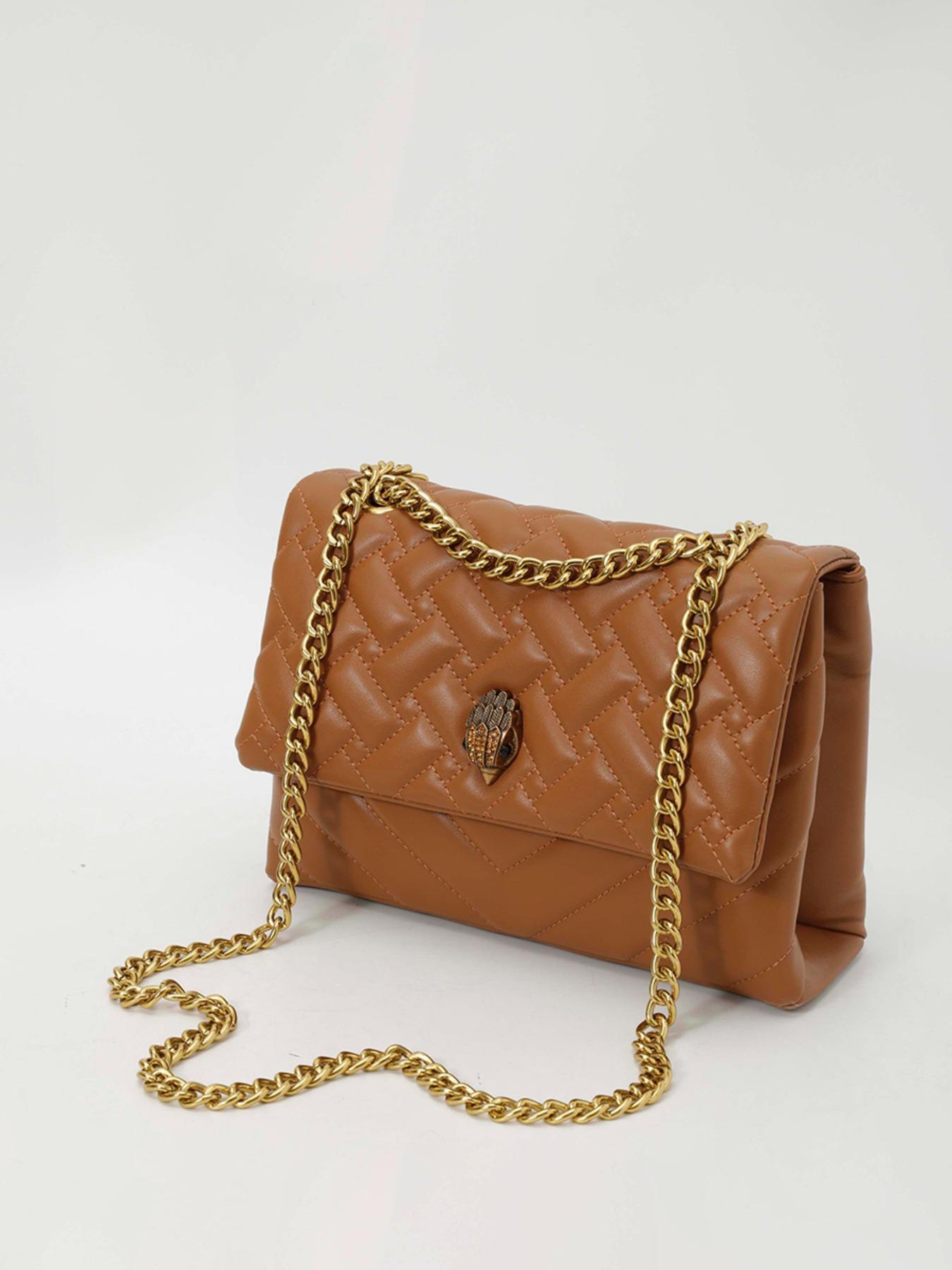 Fashion Crossbody Bag, Geometric Chain Letter Design, Large Capacity, Urban Commute, Shopping, Date Accessories, Daily Use