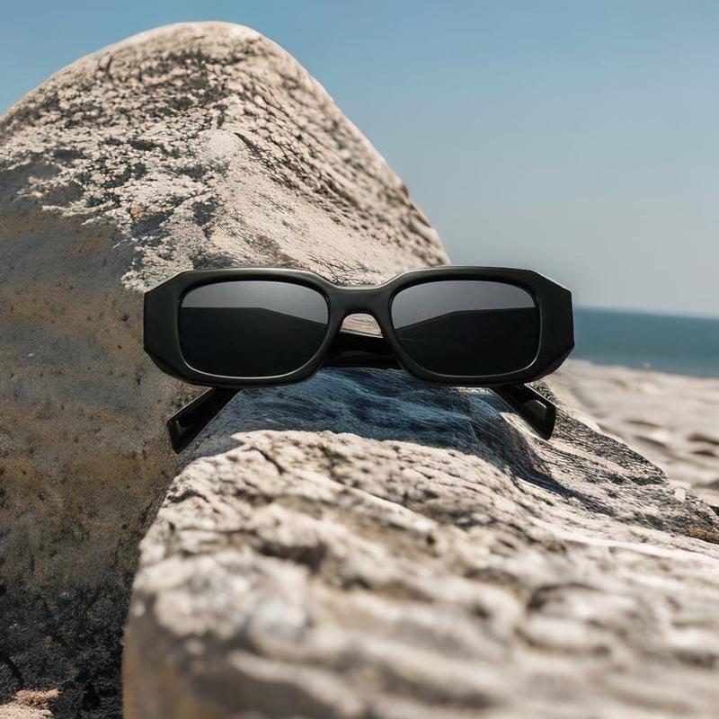 Trendy Rectangle Sunglasses for Women & Men - Retro 90's Vintage Square Frame - Stylish UV Protection Eyewear for Fashion Lovers & Trendsetters