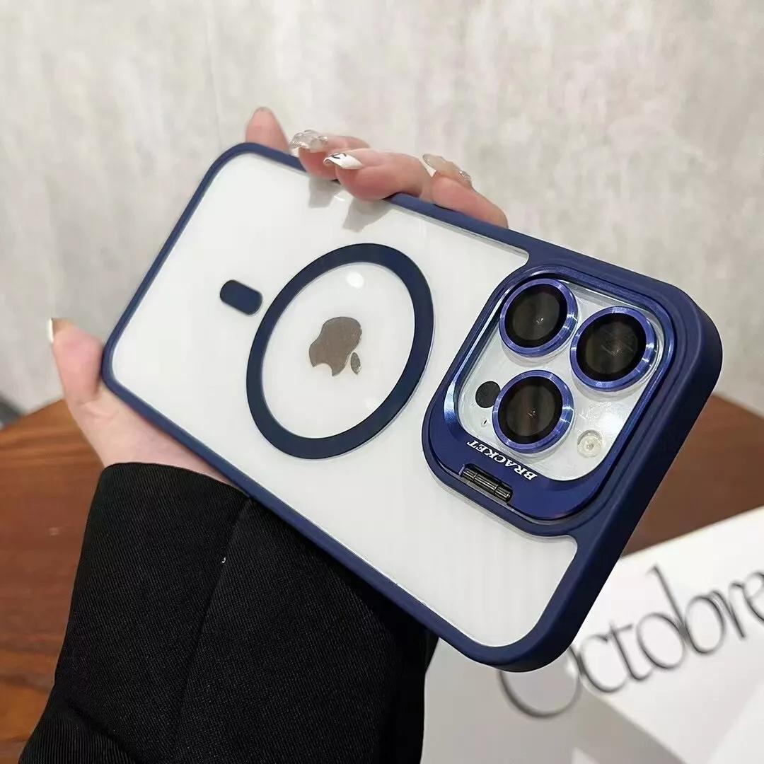OREKROY【Freeship】Shockproof Mag Safe Case For iPhone 17 16 Pro Max 15 14 13 12 11 with Camera Lens Cover Kickstand