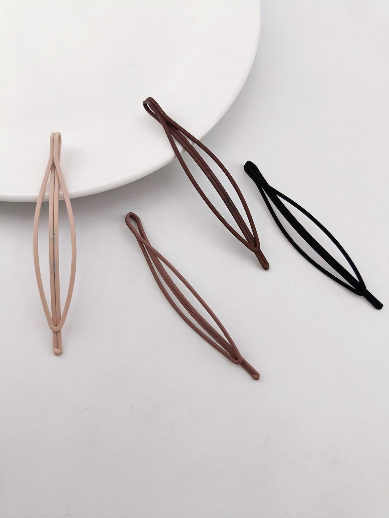 1 Pack 4 Pcs 7cm Sharp Oval Hair Clips, Simple Elegant Hair Accessories, Suitable for Various Hairstyles, Enhance Your Look