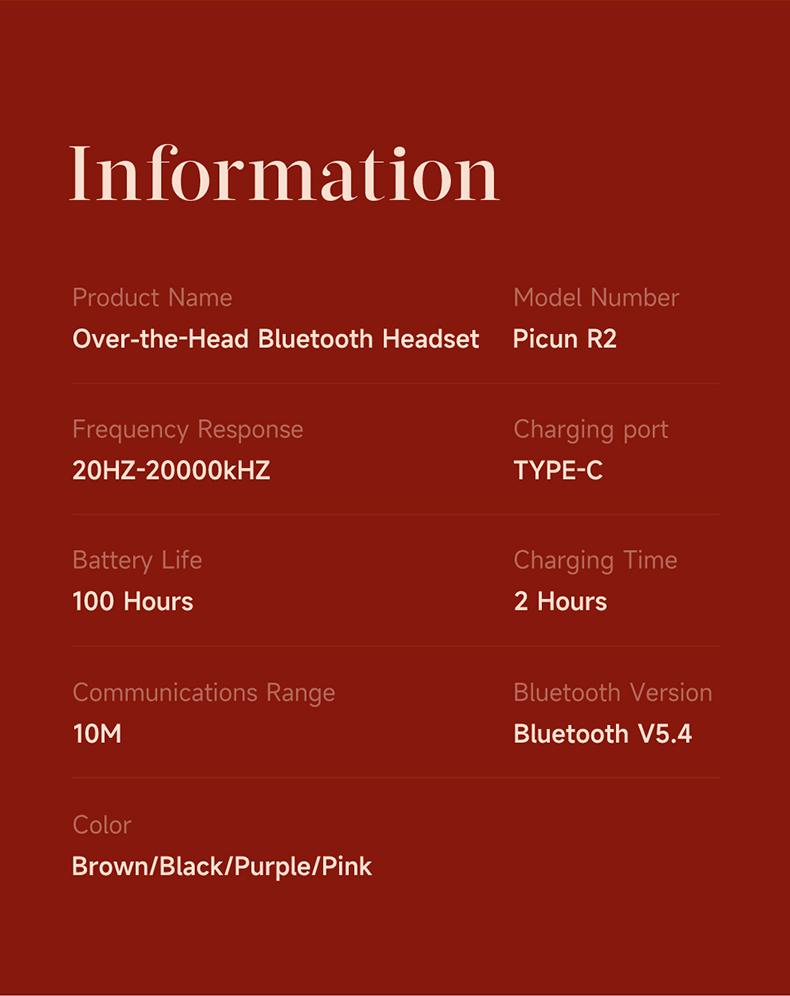 Picun R2 Pro Wireless Headphones with ANC, 50 Hours Playtime, App Support, Custom EQ3 Sound, Music Controls, 80s 90s Throwback Design, Lightweight Audio Electronic Earbuds, traveling gadgets, Aesthetic Multicolor Headset Bluetooth Connection Retro Picun R2 Pro Wireless Headphones with ANC, 50 Hours Playtime, App Support, Custom EQ3 Sound, Music Controls, 80s 90s Throwback Design, Lightweight Audio Electronic Earbuds, traveling gadgets, Aesthetic Multicolor Headset Bluetooth Connection Retro