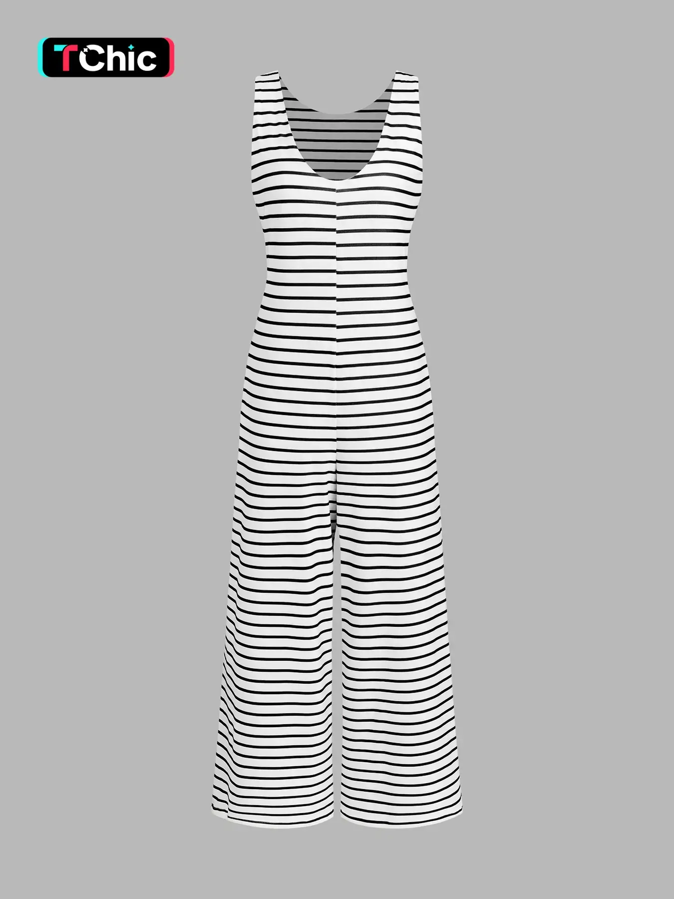 Women's Striped Sleeveless Loose Comfortable Overalls Jumpsuit, Stylish Summer for Casual Wear, Adjustable Fit for All Body Types, Fitted, casual striped jumpsuits, Casual Comfy Jumpsuit, Womenswear