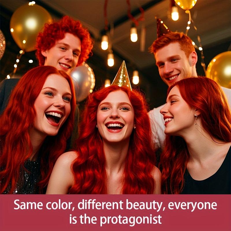 ROZINO Red Hair Dye Styling Wax for Hair Dyeing Styling & Shaping Haircare Product for Creative Hair Effects