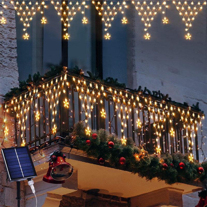 Christmas Decoration Light String, Waterproof Outdoor Fairy Lights with 8 Modes, Perfect for Weddings Parties Holidays Home Decor, Outdoor Decorative Lights