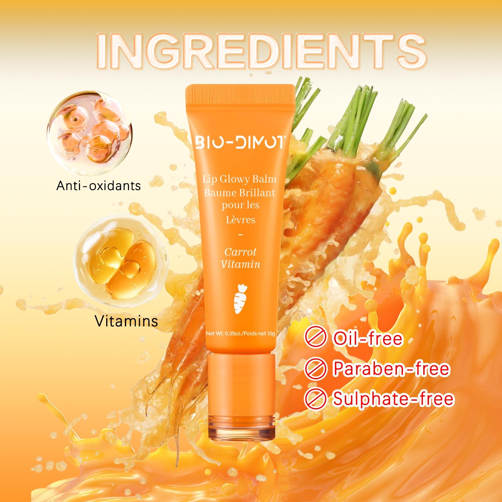 Fruits Vegetables Flavor Moisturizing Lip Gloss, 1 Count/4 Counts Long Lasting Tinted Hydrating Lipgloss, Hydrate Plumping Lip Oil for Dry and Cracked Lips