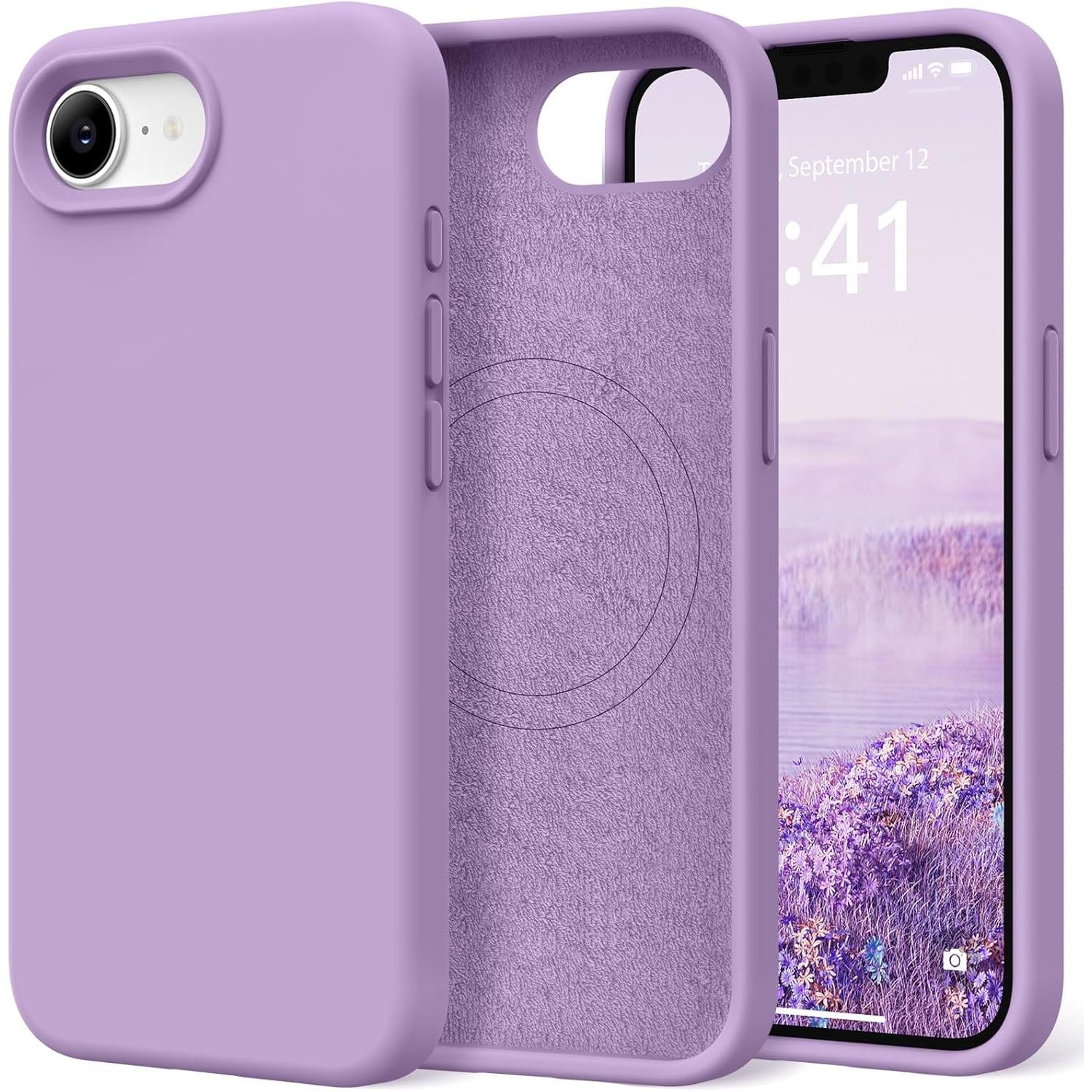 Magnetic for iPhone 17E 16E Case, Compatible with MagSafe, [Soft Anti-Scratch Microfiber Lining] Slim Silicone Shockproof Protective Phone Case for iPhone 16E 17E 6.1" Cover Casing