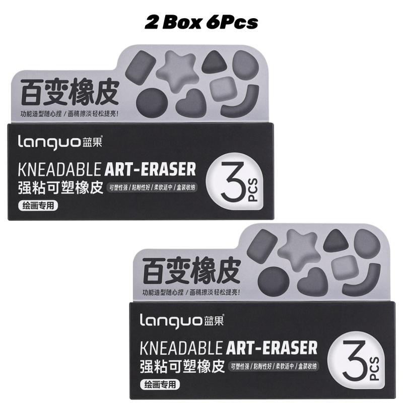 Kneaded Eraser, 3 Pack, Grey, Kneaded Erasers for Artists, Art Eraser, Kneadable Erasers, Back to School Supplies