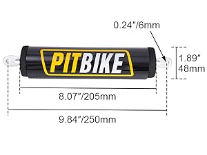 Universal 7/8 Inch 22mm Dirt Bike Handlebars, Upgraded Pit Bike Handlebar with Foam Pad for Motocross CRF YZF KXF KLX RMZ DRZ Pit Dirt Bike ATV Quad - Black